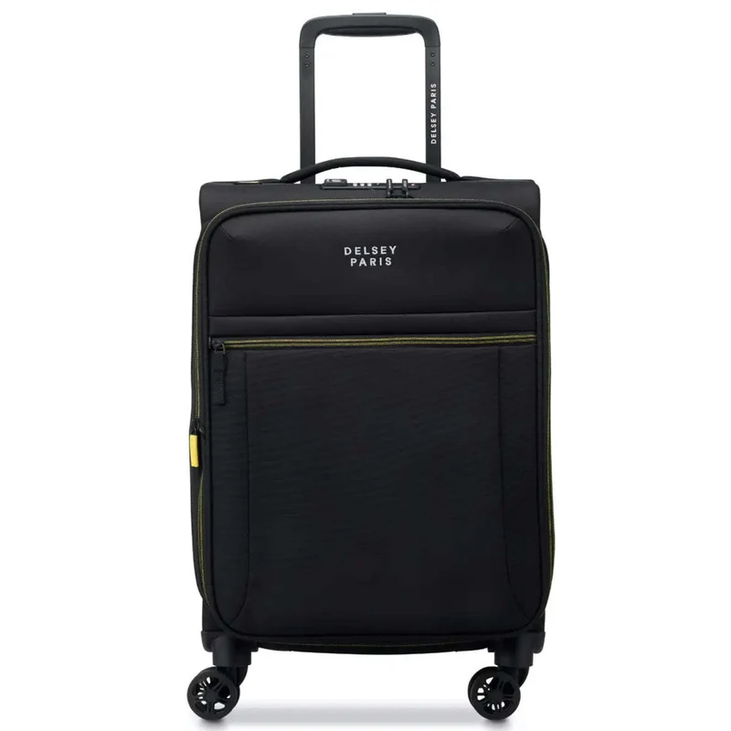 Delsey Brochant 3 - 55 cm 4-Wheel Expandable Carry-on Suitcase - Deep Black