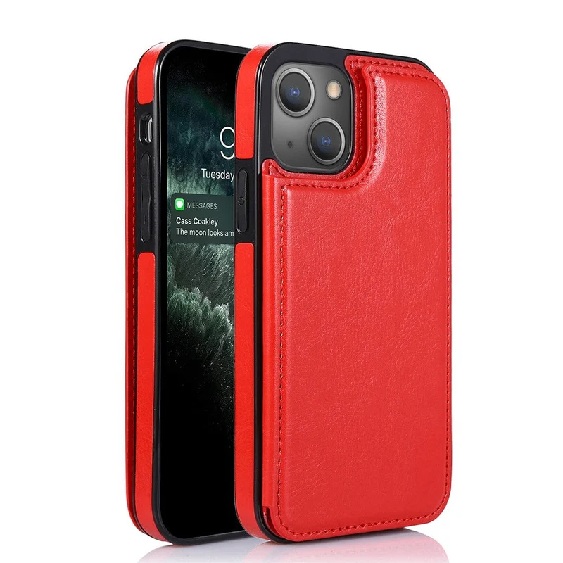ReDefine iPhone 14 Back Flip Wallet Case in Red