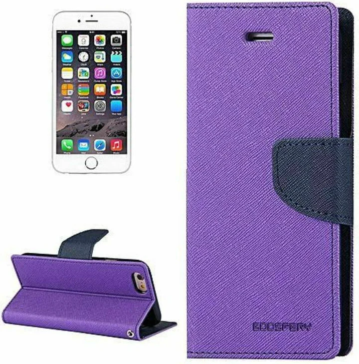 Fancy Diary Case for iPhone 13 Pro - Purple/Navy