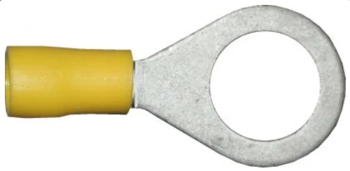 Gula ringkrympterminaler 13 mm / 100 st