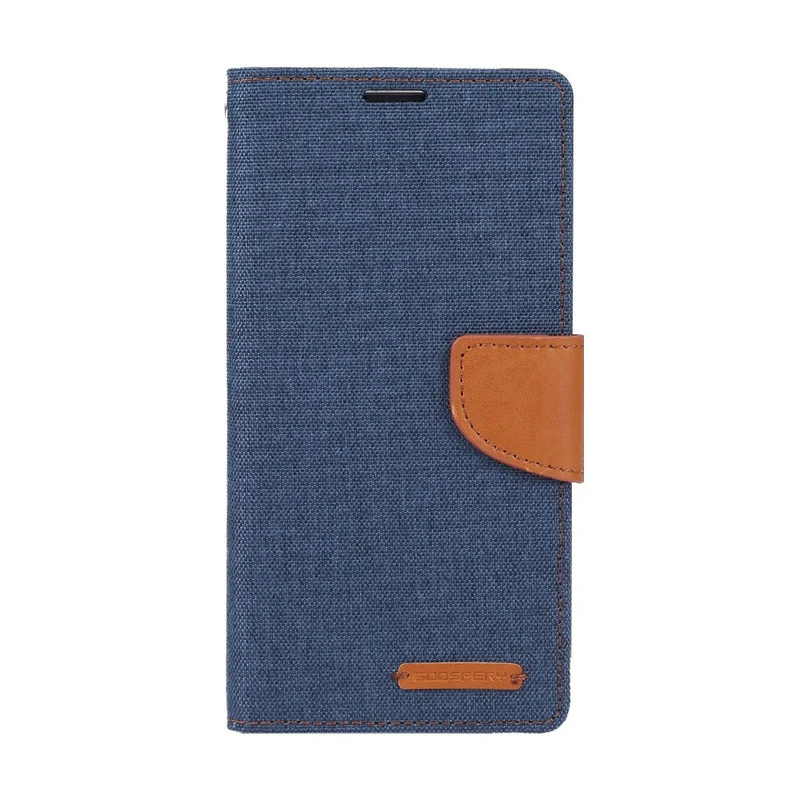 Goospery Canvas Diary Case for iPhone 14 Pro - Navy