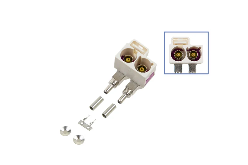 FAKRA double socket - angled like 6Q0 035 675 K
