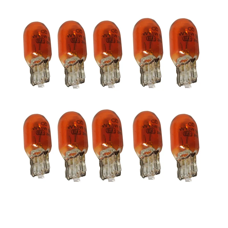 24v 5w locklösa parkeringslampor bärnsten / förpackning om 10