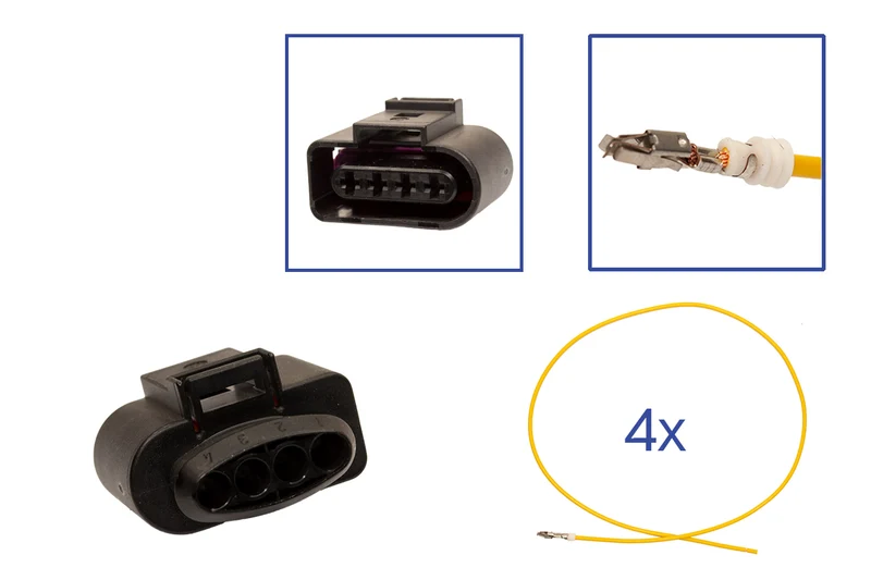 Repair kit connector 4 pin 1J0 973 724 plug housing for VW Audi Seat Skoda
