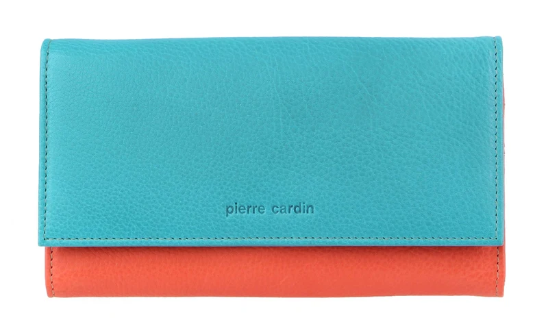 Pierre Cardin Women's Multi Colour Leather Tri-Fold Wallet 14cm Turquoise