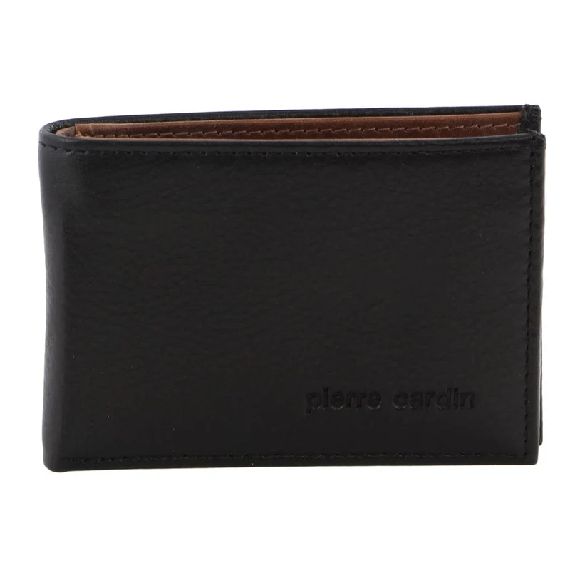 Pierre Cardin Men's Italian Leather RFID Wallet/Card Holder 10cm Black Cognac