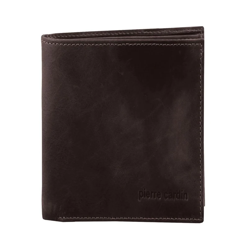 Pierre Cardin Men's Leather Tri-Fold RFID Protected Wallet 10x12cm Brown