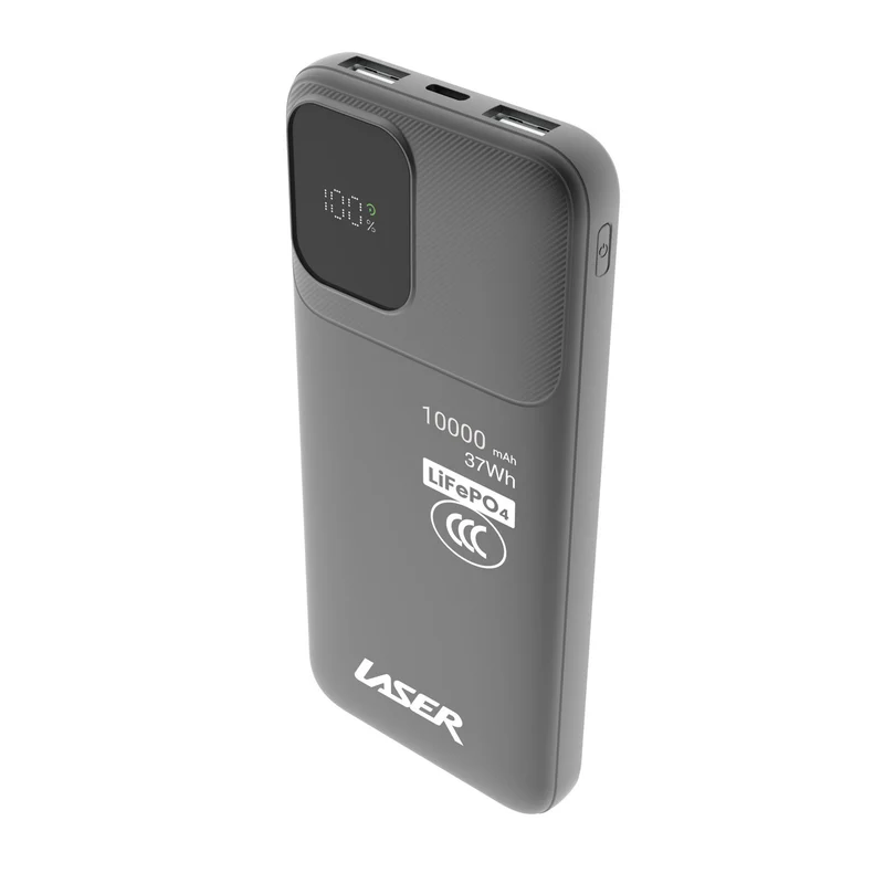 Laser 10000mAh LiFePO4 20W Power Bank (Black)
