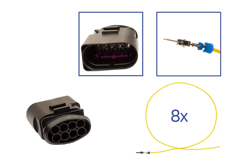 Repair kit connector 4 pin 8D0 973 834 plug housing for VW Audi Seat Skoda