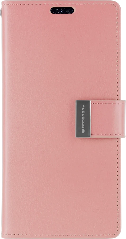 Goospery Rich Diary Case for iPhone 13 Pro Max - pink