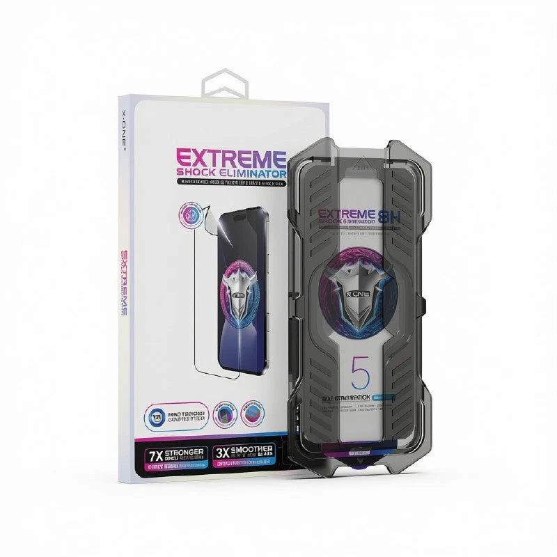 X.One 2.5D Screen Protector Hybrid Polymer iPhone 13 / 13 Pro / 14 / 16e Impact Protection with Installation Tool