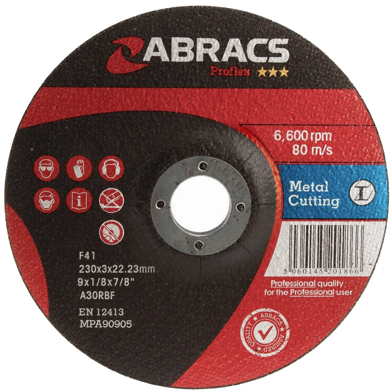 Abracs Proflex kapskiva med intryckt centrum / 230 x 3 x 22 mm