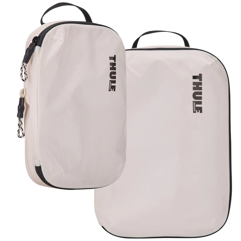 THULE Packing Cube Set Compression Travel Storage Bags Duo 2x (Small and Medium) White