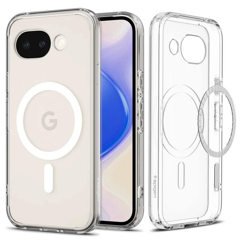 Spigen Google Pixel 10a Ultra Hybrid (MagFit) Case (Clear Case / White Ring)