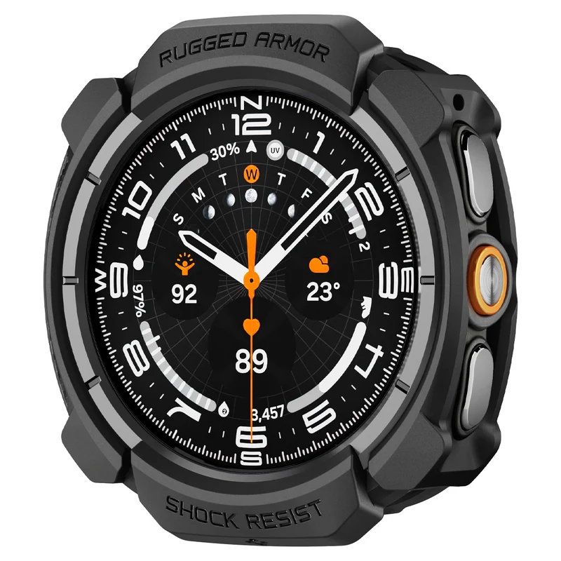 Spigen Galaxy Watch Ultra 2 47mm 2026 Rugged Armor Case (Black)