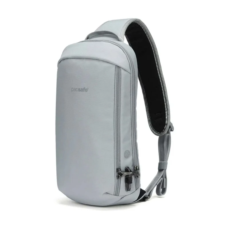 Pacsafe V Tech Anti-Theft RFID Blocking Slashguard Sling Pack 10L Digital Grey