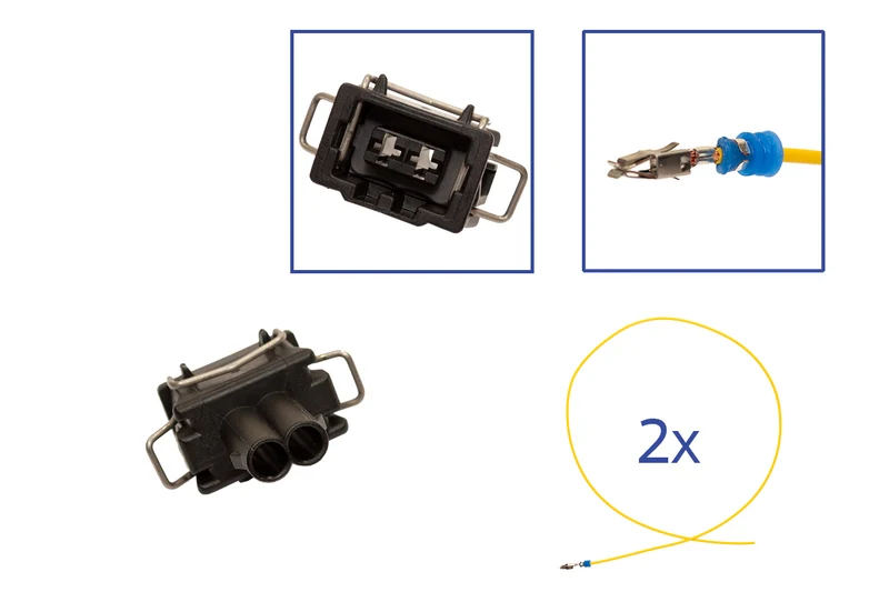 Repair kit connector 2 pin 357 972 752, A 007 545 16 26 plug housing for VW Audi Seat Skoda