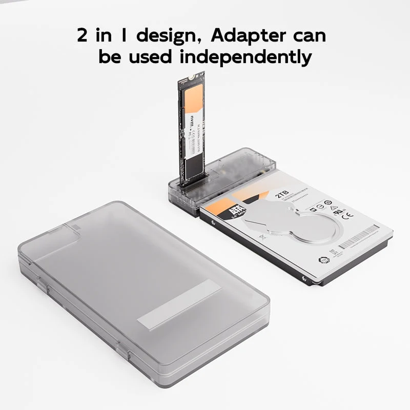 MAIWO 2.5" SATA HDD, SSD & M.2 NVMe kabinett 10Gbps