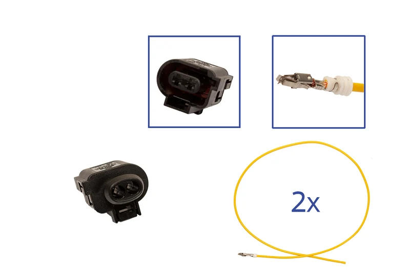 Repair kit connector 2 pin 1J0 973 722 A plug housing for VW Audi Seat Skoda