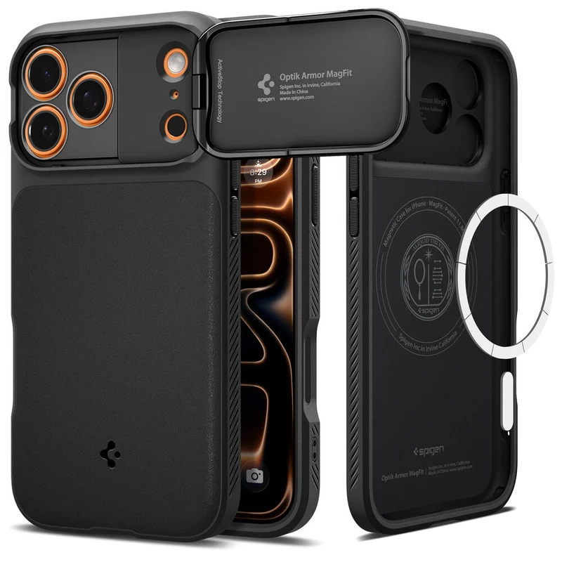 SPIGEN Optik Armor MagSafe Case for iPhone 18 Pro Max/17 Pro Max (Black)