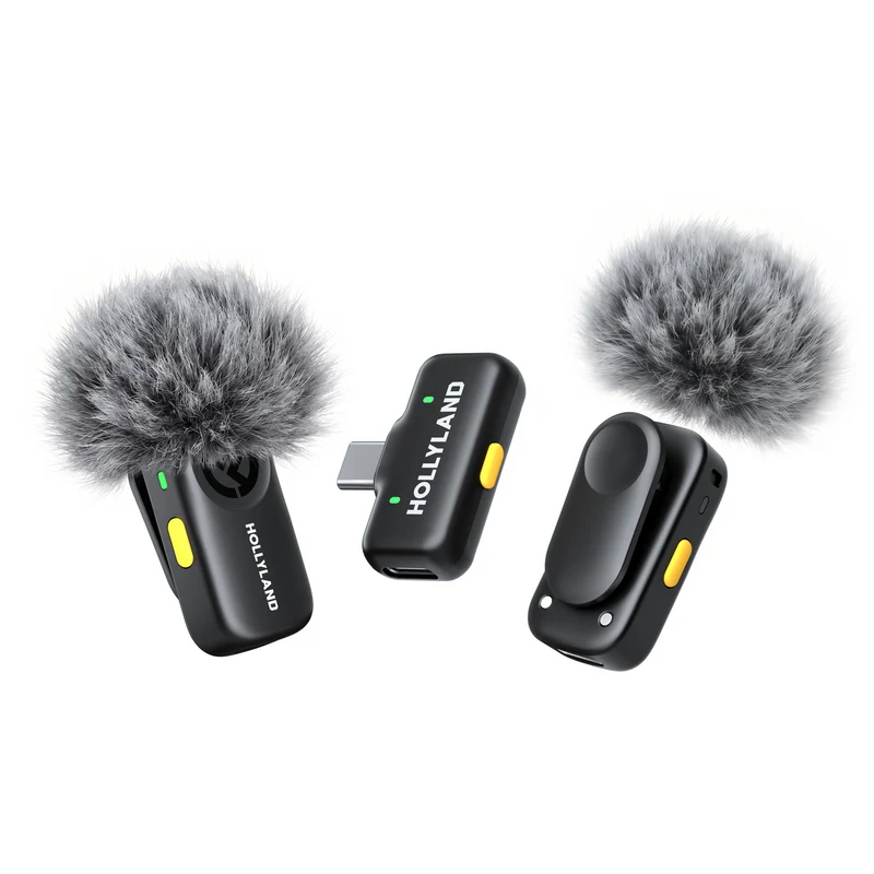 Hollyland Lark A2 Mini Duo (Space Gray, with USB-C RX) Wireless Microphone