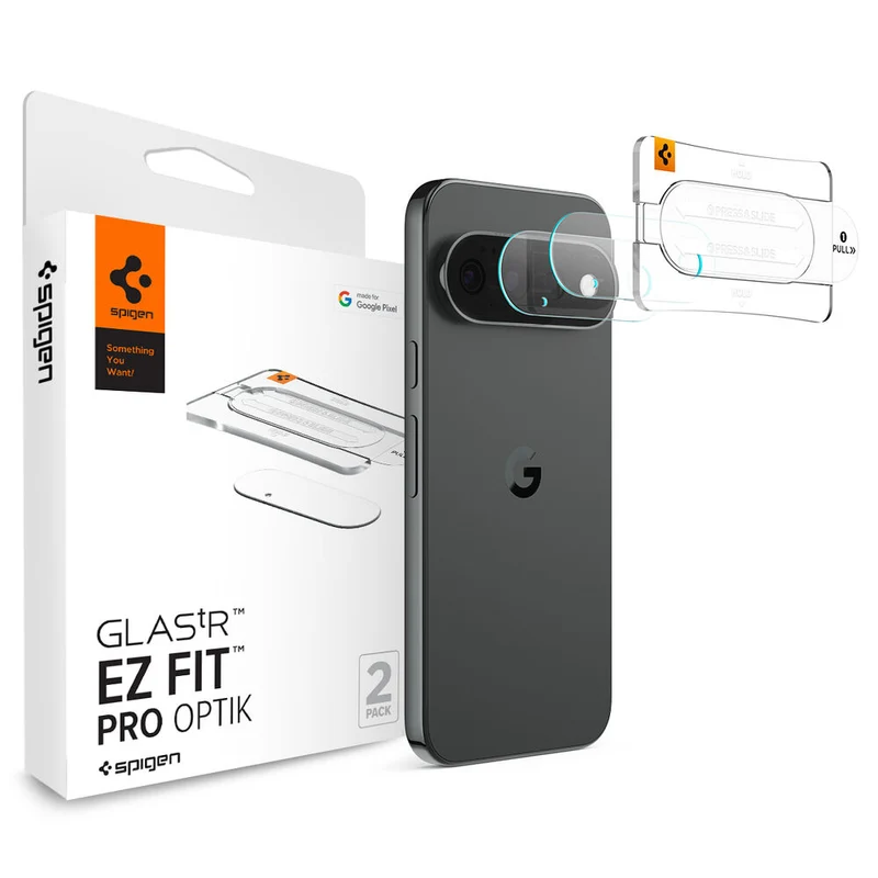 Spigen Google Pixel 11 Pro EZ Fit Pro GLAS.tR Optik 2PCS Camera Lens Glass Protector (Clear)