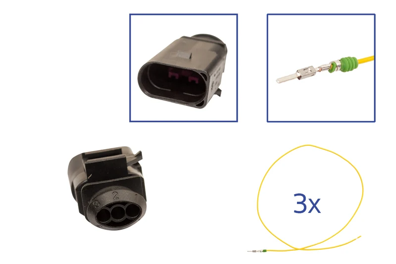 Repair kit connector 3 pin 1J0 973 803 plug housing for VW Audi Seat Skoda