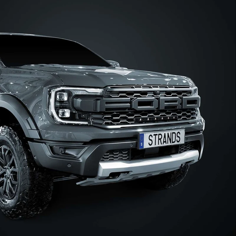 Strands 20" Dark Knight Nuuk ljusrampsgrillsats för Ford Ranger Raptor 2023-
