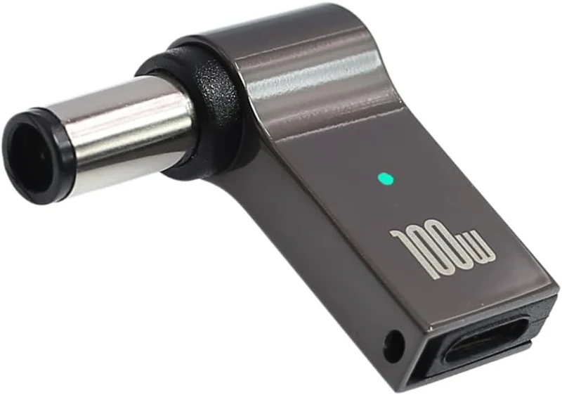 NÖRDIC USB-C till Laptopladdningsadapter, USB-C till DC-kontakt, 100W PD, DC 7,4×5,0mm för HP