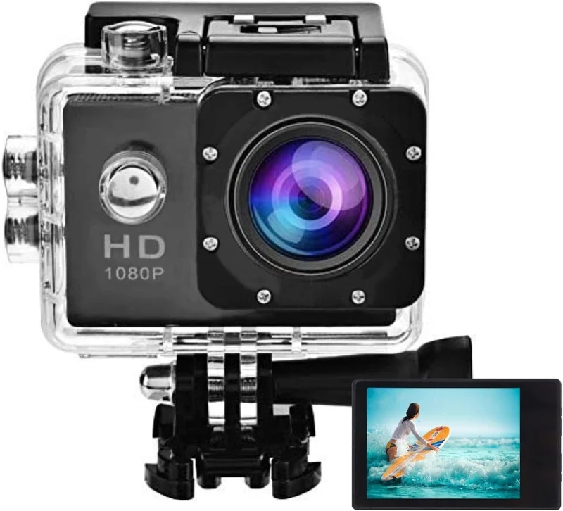 NÖRDIC Action camera 1080P 12MP Full HD 2.0" Display Wifi 30m waterproof