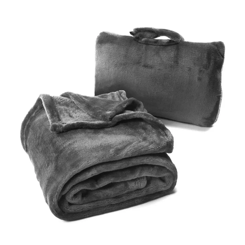 Cabeau Fold 'n Go 4-in-1 Travel Blanket & Pillow (Charcoal)