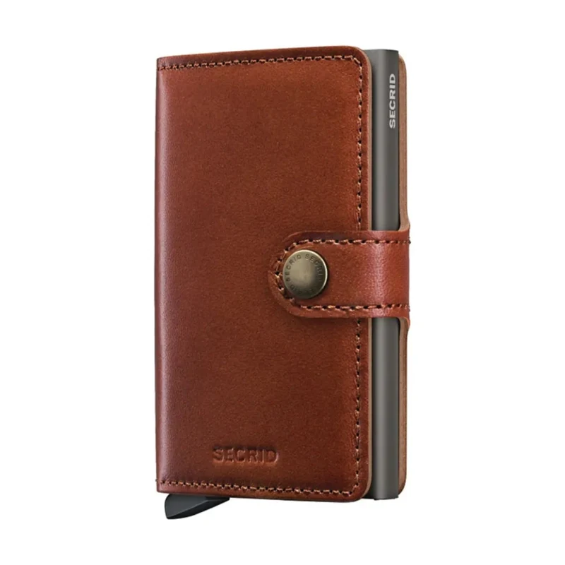 Secrid Miniwallet Compact RFID Mens Travel Wallet European Leather Texano Saddle