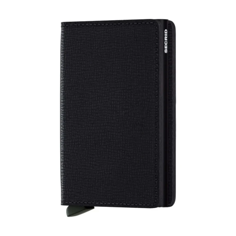 Secrid Slimwallet Compact RFID Crisple Leather Card Protector Wallet Black