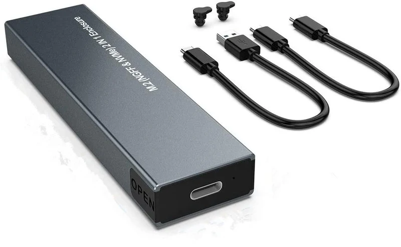 NÖRDIC Extern lagringskabinett M.2 NVMe/SATA SSD