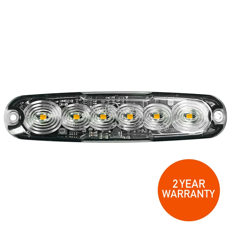 Lågprofil 6 LED-varningslampa