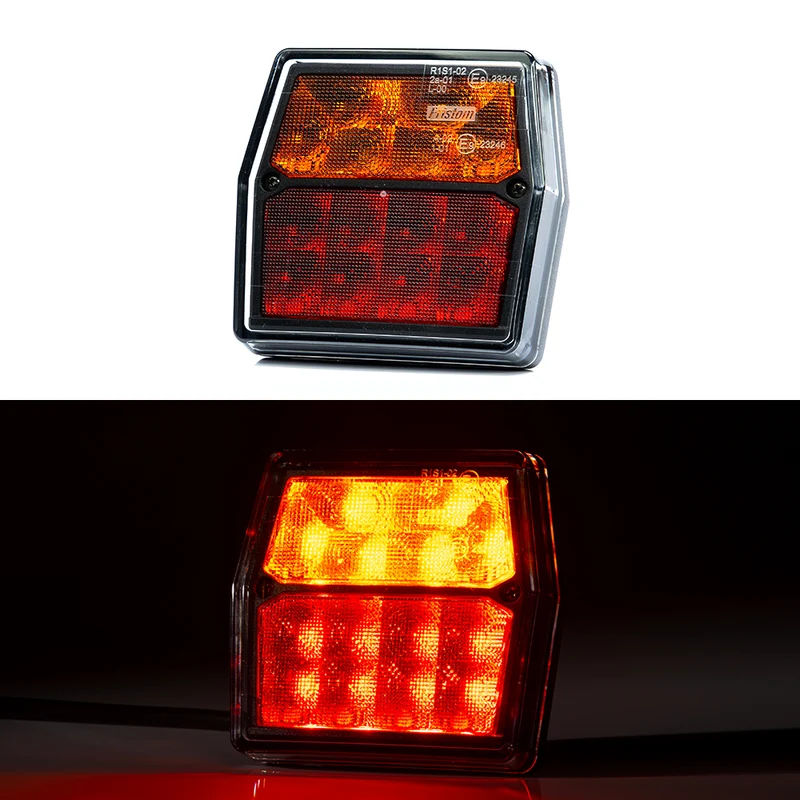 Fristom FT-222 Liten 12V LED-släplampa med stopp, bak och indikator