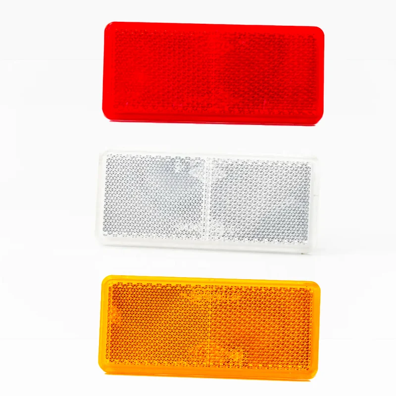 Slimline rektangulära reflektorer med självhäftande baksida / 90 x 40 mm / förpackning om 10