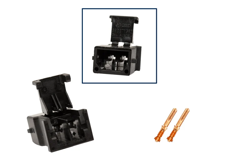 Repair kit connector 2 pin 893 971 992 flatpin housing for VW Audi Seat Skoda