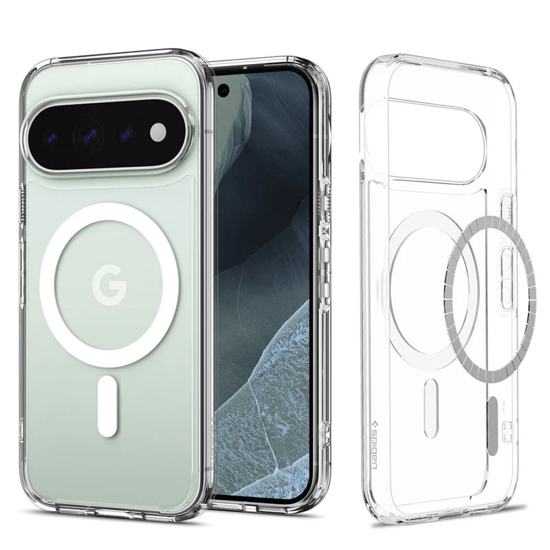 Spigen Google Pixel 11 Pro XL Ultra Hybrid (MagFit) Case (Clear Case / White Ring)