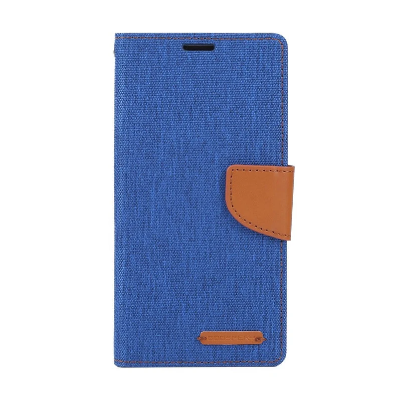 Goospery Canvas Diary for iPhone 14 Pro Max - Blue