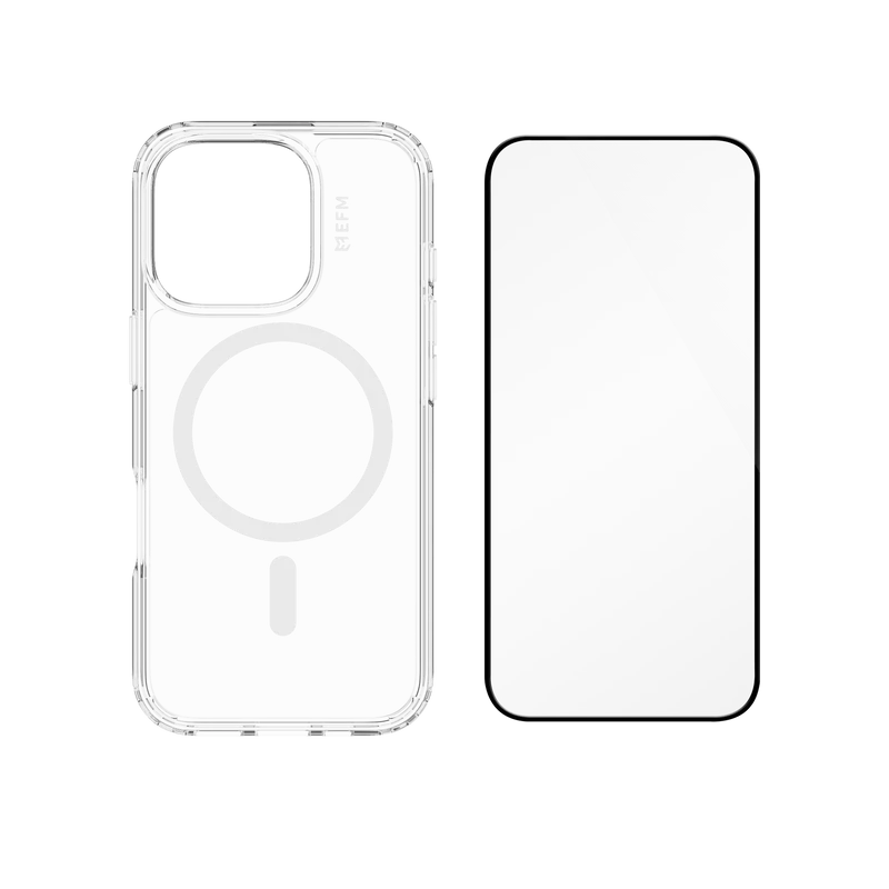 EFM 2-in-1 Case and Screen Protector-Bundle - iPhone 16 Pro (Clear)