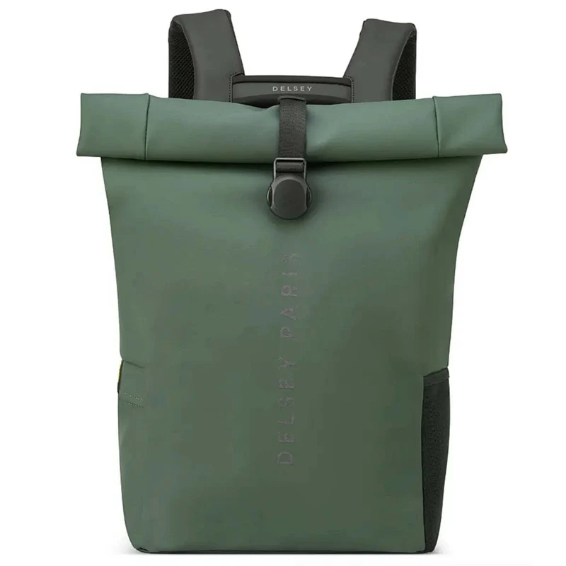 Delsey Turenne Soft Rolltop 15" Laptop Backpack with RFID - Green
