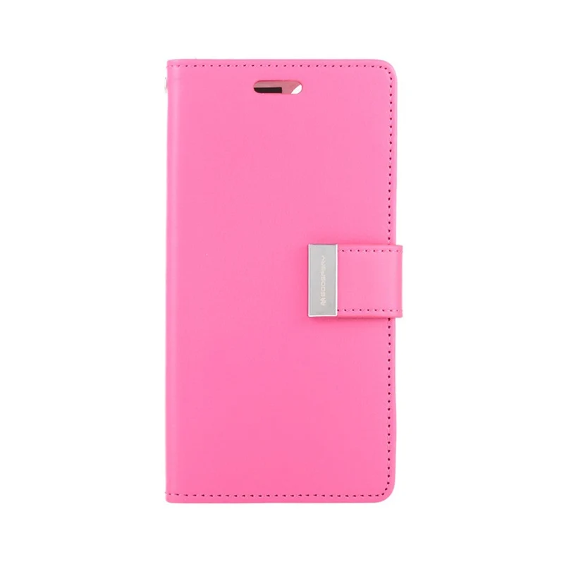 Goospery Rich Diary Case for iPhone 14 Pro Max - Hot Pink