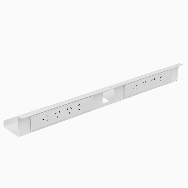 Desky Mini Cable and Power Tray 8-Plug (White)