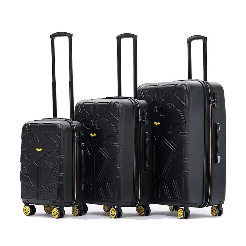 Batman DC Comics 4-Wheel Trolley Case - Set of 3 (Small, Medium and Large)