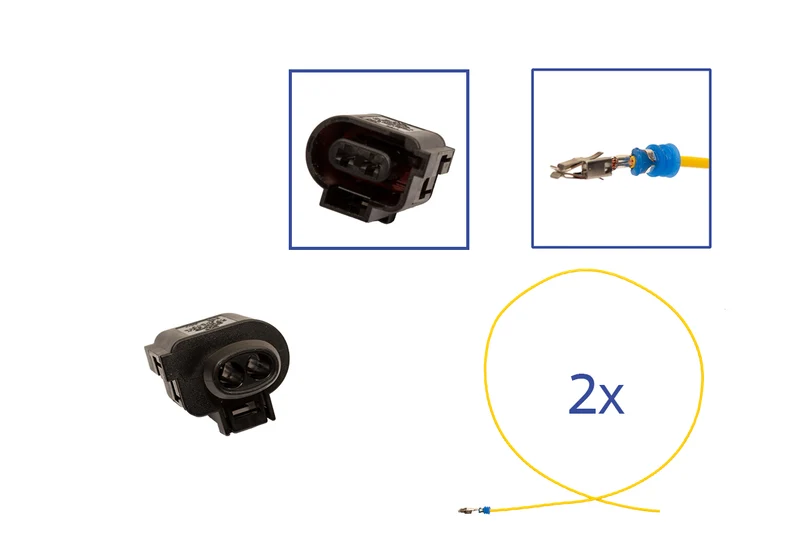 Repair kit connector 2 pin 1J0 973 722 A plug housing for VW Audi Seat Skoda