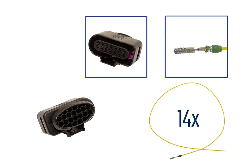 Repair kit connector 14 pin 4H0 973 717 plug housing for VW Audi Seat Skoda