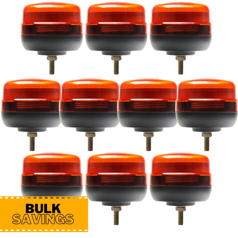Storpack med Torlok kompakta LED-varningsljus med enkel bult / 10-pack