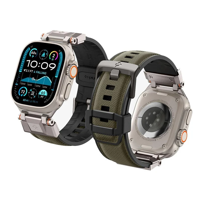 Spigen Apple Watch 49mm 46mm 45mm 44mm 42mm DuraPro Armor Wristband (Military Green)