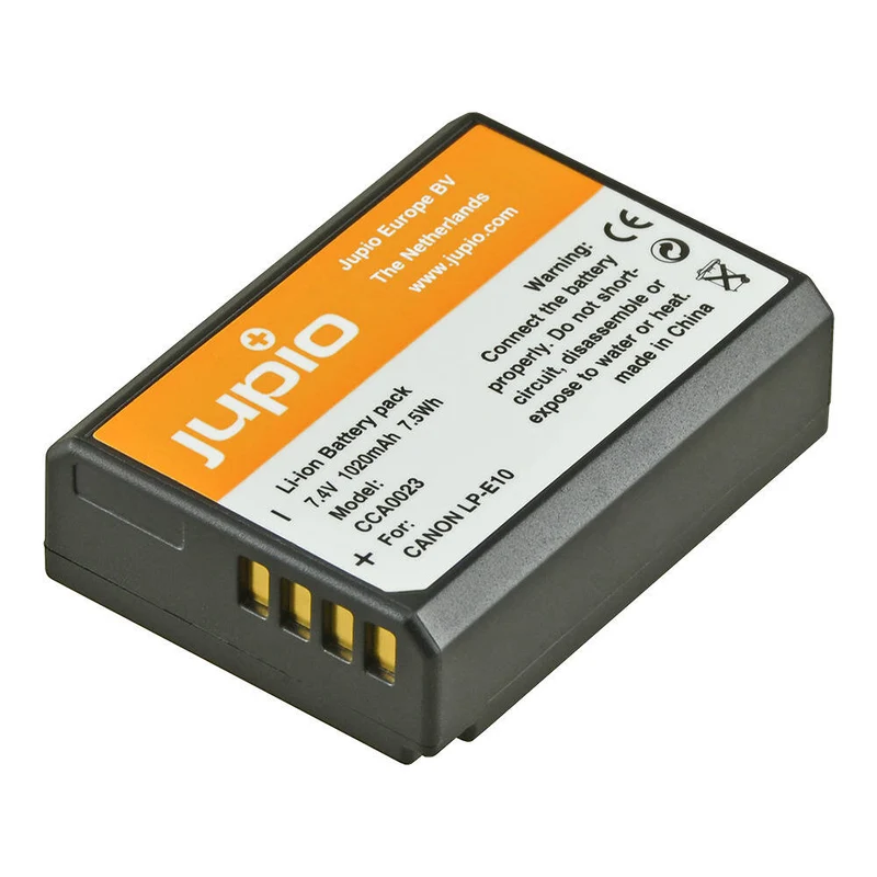 Jupio Li-Ion 7.4V 1020mAh Rechargeable Battery For Canon LP-E10 Camera